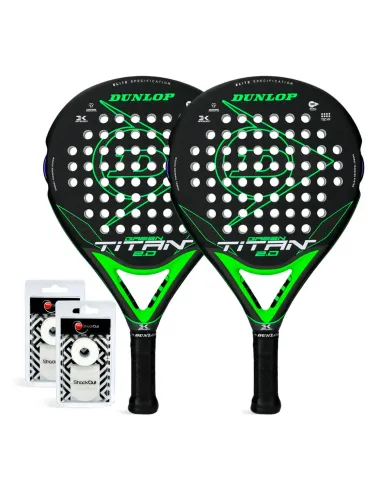 Dunlop Duo Titan Green 2 Pack |DUNLOP |Pacchetti da padel