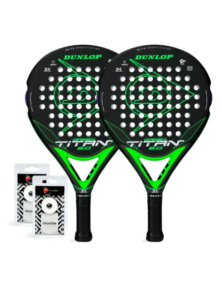 Dunlop Duo Titan Green 2 Pack |DUNLOP |Pacchetti da padel