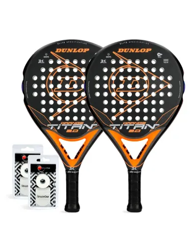 Dunlop Duo Titan Arancione Confezione Da 2 Pezzi |DUNLOP |Pacchetti da padel