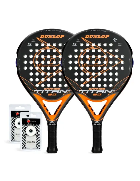 Dunlop Duo Titan Arancione Confezione Da 2 Pezzi |DUNLOP |Pacchetti da padel