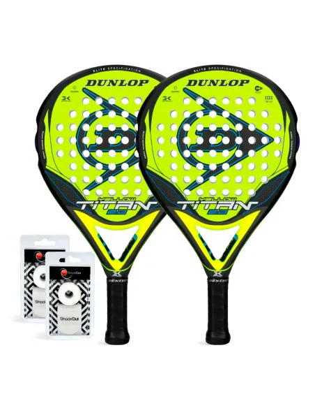Dunlop Duo Titan 2.0 Yellow Pack |DUNLOP |Padel packs Dunlop Duo Titan 2.0 Yellow Pack |DUNLOP |Padel packs