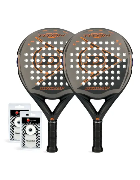 PACK DUNLOP DUO TITAN PRO ORANGE |DUNLOP |Padel packs PACK DUNLOP DUO TITAN PRO ORANGE |DUNLOP |Padel packs