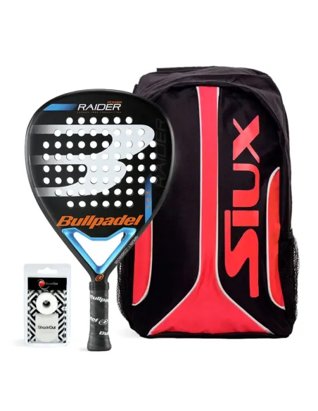 Bullpadel Raider Power Blue Pack Siux Fusion Red Backpack |BULLPADEL |Padel packs
