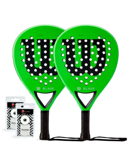 Duo Pack Wilson Blade Team V2 Green |WILSON |Padel packs