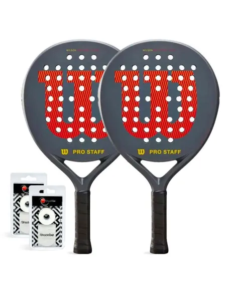 Wilson Pro Staff V2 Team Alt Gyrd Duo Pack e protetor de overgrip Shockout |WILSON |Padel packs