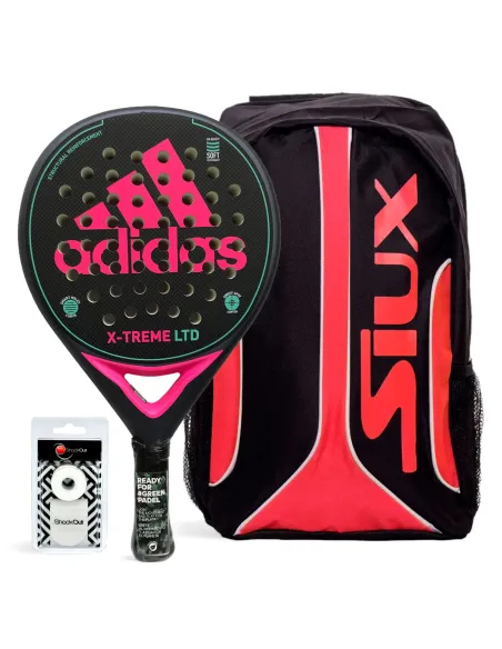 Pack Adidas X-Treme Black/Pink And Bag Siux Fusion |ADIDAS |Padel packs