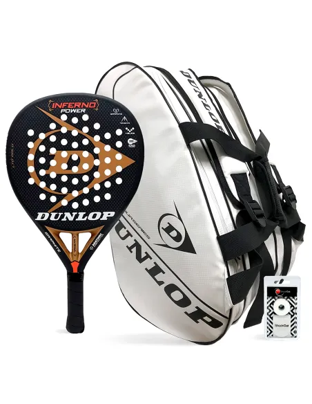Pack Dunlop Inferno Power Gold Intro Carbon Blanc |DUNLOP |Packs de padel