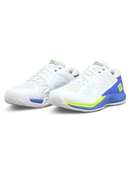 Wilson Rush Pro Ace Branco/Azul/Amarelo |WILSON |Sapatilhas de padel Wilson Rush Pro Ace Branco/Azul/Amarelo |WILSON |Sapatilhas de padel