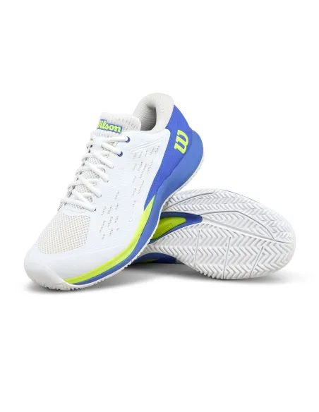 Wilson Rush Pro Ace Blanc/Bleu/Jaune |WILSON |Chaussures de padel