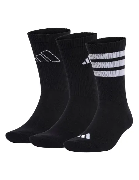 Pack De 3 Meias Adidas Logo Unissex Preto |ADIDAS |Roupa de padel Pack De 3 Meias Adidas Logo Unissex Preto |ADIDAS |Roupa de padel