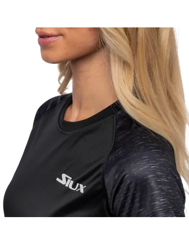 CAMISETA SIUX CLUB 25 MUJER NEGRA |SIUX |Vêtements de padel