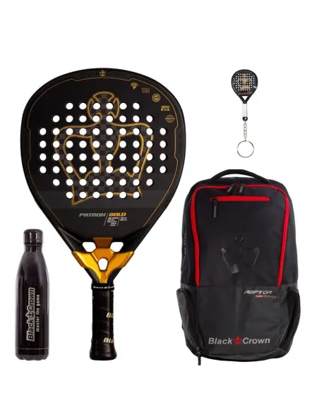 Pack Black Crown Patron Gold |BLACK CROWN |Pacchetti da padel Pack Black Crown Patron Gold |BLACK CROWN |Pacchetti da padel