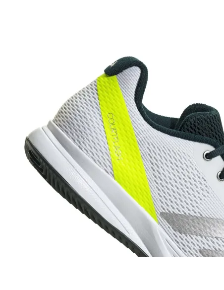 Adidas Courtflash Speed 2 Blanc/Vert citron JP7309 |Adidas BM SportTech |Chaussures de padel