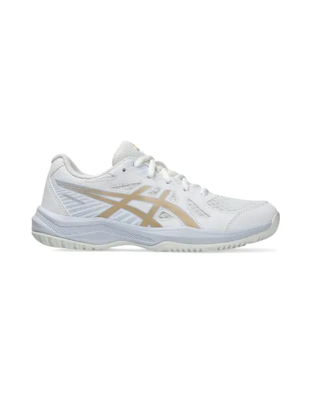Asics Upcourt 6 Gs Bianco/Oro Junior 1074A045 |ASICS |Scarpe da padel
