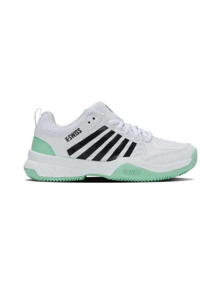 Tênis Kswiss Court Express 2 Clay Branco/Preto/Verde Feminino 94429118 |K SWISS |Sapatilhas de padel Tênis Kswiss Court Express 2 Clay Branco/Preto/Verde Feminino 94429118 |K SWISS |Sapatilhas de padel