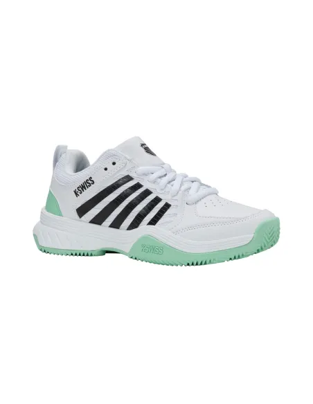 Tênis Kswiss Court Express 2 Clay Branco/Preto/Verde Feminino 94429118 |K SWISS |Sapatilhas de padel Tênis Kswiss Court Express 2 Clay Branco/Preto/Verde Feminino 94429118 |K SWISS |Sapatilhas de padel