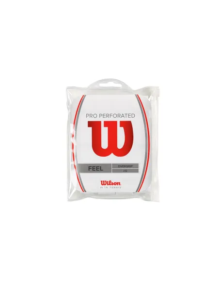 Bolsa 12 Uds Overgrips Wilson Pro Perforated Blanco |WILSON |Complementos pádel