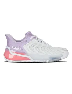 Kswiss Ultra Shot 4 Clay 94438182 White Purple Women |K SWISS |Padel shoes