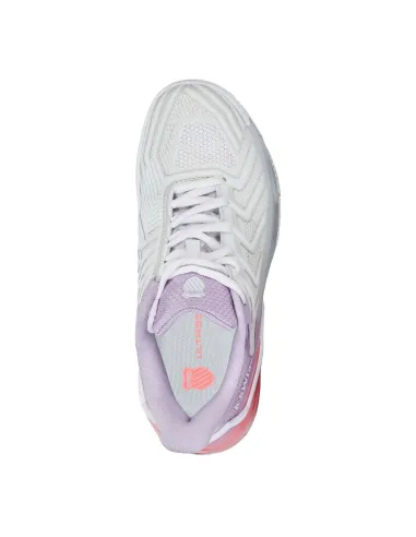 Kswiss Ultra Shot 4 Clay 94438182 Branco Roxo Feminino |K SWISS |Sapatilhas de padel