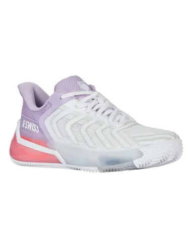 Kswiss Ultra Shot 4 Clay 94438182 Branco Roxo Feminino |K SWISS |Sapatilhas de padel