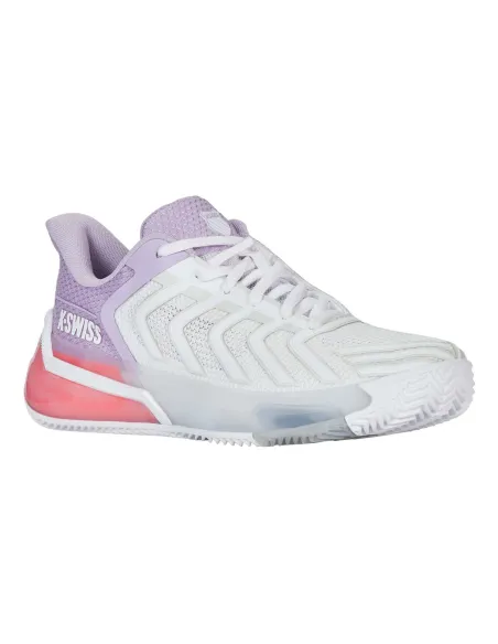 Kswiss Ultra Shot 4 Clay 94438182 Branco Roxo Feminino |K SWISS |Sapatilhas de padel Kswiss Ultra Shot 4 Clay 94438182 Branco Roxo Feminino |K SWISS |Sapatilhas de padel