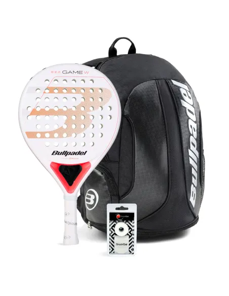 PACK BULLPADEL GAME WOMAN WHITE MOCHILA AVANT |BULLPADEL |Padel packs