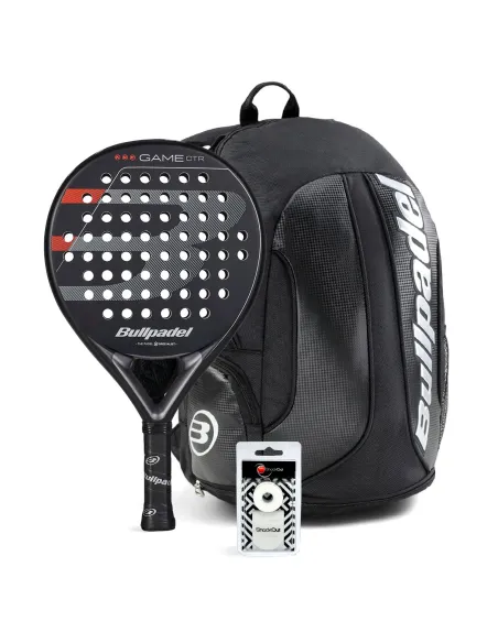 PACK BULLPADEL GAME CONTROL BLACK MOCHILA AVANT |BULLPADEL |Pacchetti da padel