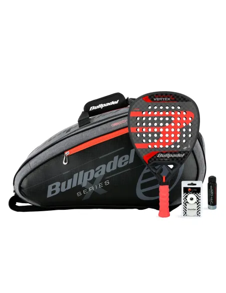 Pack Vertex 04 Saco Avant Cinza |BULLPADEL |Padel packs