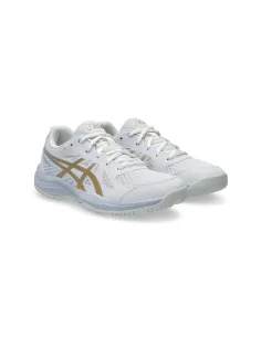 Asics Upcourt 6 Gs Blanco/Dorado Junior 1074A045 |ASICS |Scarpe da padel 2
