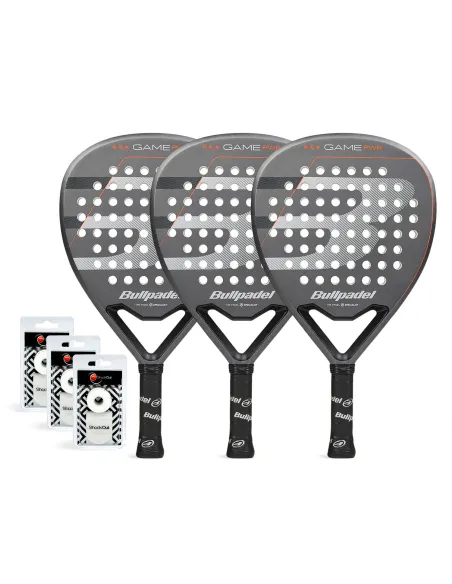 Tripack Bullpadel Game Power Gris |BULLPADEL |Packs de padel