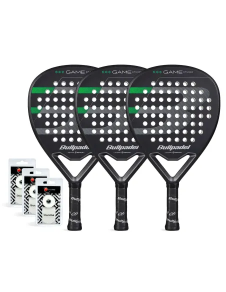 Tripack Bullpadel Game Power Black |BULLPADEL |Padel packs