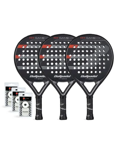 Tripack Bullpadel Game Controllo Nero |BULLPADEL |Pacchetti da padel