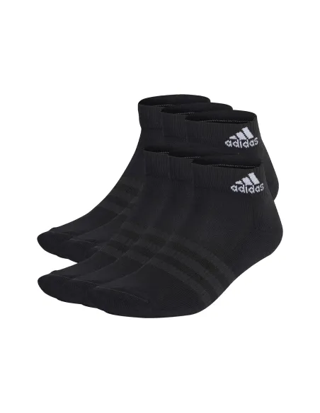 Pack 6 Meias Adidas Cushioned Sportswear Ankle Preto/Branco |ADIDAS |Roupa de padel Pack 6 Meias Adidas Cushioned Sportswear Ankle Preto/Branco |ADIDAS |Roupa de padel