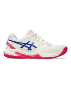 Asics Gel-Dedicate 8 Clay White Pink Woman 1042A255 |ASICS |Padel shoes