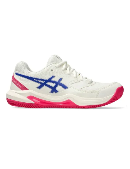 Asics Gel-Dedicate 8 Clay White Pink Woman 1042A255 |ASICS |Padel shoes