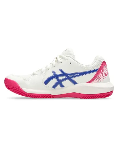 Asics Gel-Dedicate 8 Clay Bianco Rosa Donna 1042A255 |ASICS |Scarpe da padel