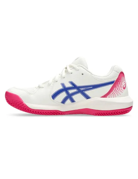 Asics Gel-Dedicate 8 Clay White Pink Woman 1042A255 |ASICS |Padel shoes