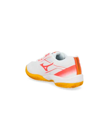 Mizuno Break Shot 5 Cc 61Gc2555 Junior Blanc/Corail/Citron |MIZUNO |Chaussures de padel