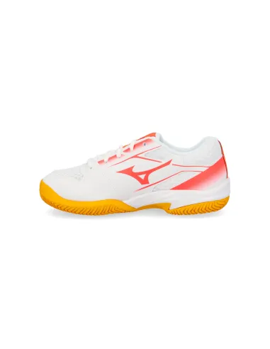 Mizuno Break Shot 5 Cc 61Gc2555 Junior Branco/Coral/Cítrico |MIZUNO |Sapatilhas de padel