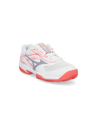 Mizuno Break Shot 5 Cc Bianco Rosa Junior 61Gc2555 |MIZUNO |Scarpe da padel