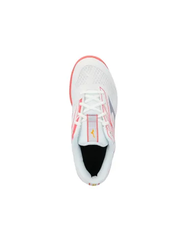 Mizuno Break Shot 5 Cc Blanc Rose Junior 61Gc2555 |MIZUNO |Chaussures de padel