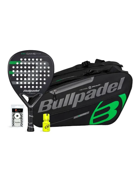 Pack Bullpadel Game Pwr Saco Preto Dry Grip |BULLPADEL |Padel packs