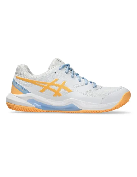 Asics Gel-Dedicate 8 Padel Blanc Orange Woman 1042A241 |ASICS |Sapatilhas de padel