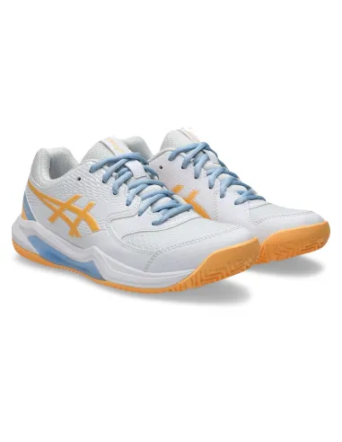Asics Gel-Dedicate 8 Padel Blanc Orange Woman 1042A241 |ASICS |Sapatilhas de padel