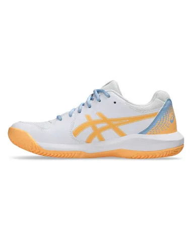 Asics Gel-Dedicate 8 Padel White Orange Woman 1042A241 |ASICS |Padel shoes