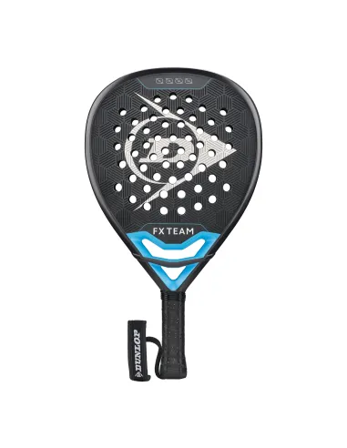 Pala De Padel Dunlop Fx Team Gun Metal/Cyan/Metallic | Time2Padel 