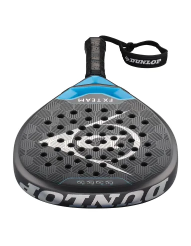 Pala De Padel Dunlop Fx Team Gun Metal/Cyan/Metallic | Time2Padel 