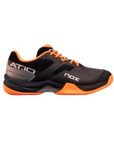 Nox At10 Preto Laranja Calat10Nena |NOX |Sapatilhas de padel NOX