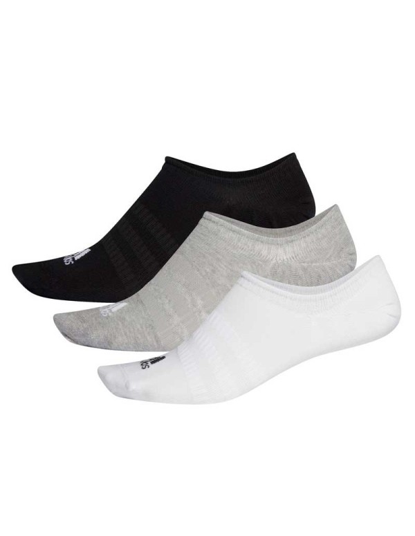 Pacote com 3 meias Adidas Light Nosh branco/cinza/preto |ADIDAS |Meias remo