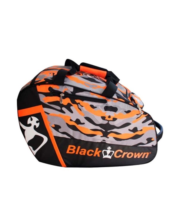 Black Crown Trabalho Laranja - Bolsa Padel Preta |BLACK CROWN |Raquetes de padel